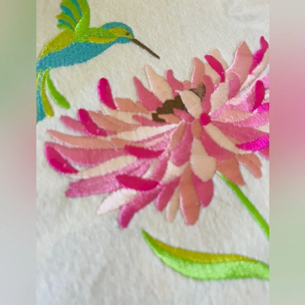 American Greetings Embroidered Mother’s Day Card Wife Hummingbird 6x9